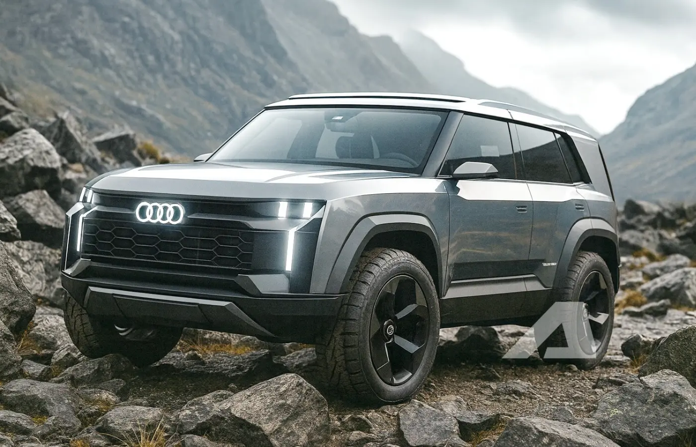 Audi's flagship electric SUV, a 4x4 model, is set to compete with the Defender and G Class, making its debut soon. Featured Image